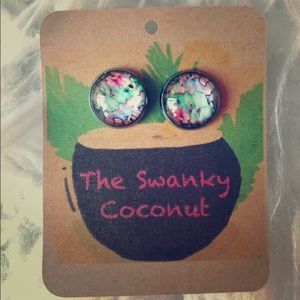 Pastel Water Color Marbled Earrings